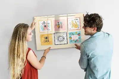 Magnetisch glazen schrijfbord met motiverende teksten voor notities en foto's