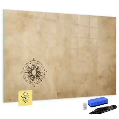 Beschrijfbaar glazen magneetbord met design