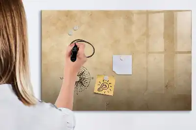Beschrijfbaar glazen magneetbord met design
