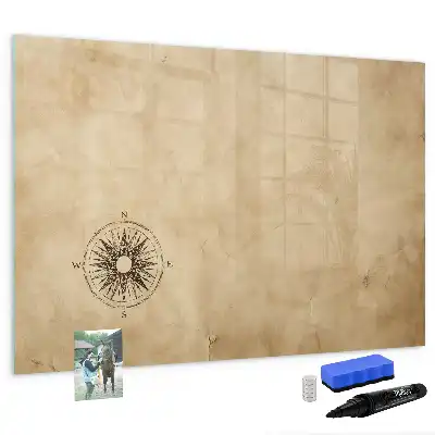 Beschrijfbaar glazen magneetbord met design