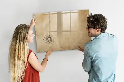 Beschrijfbaar glazen magneetbord met design