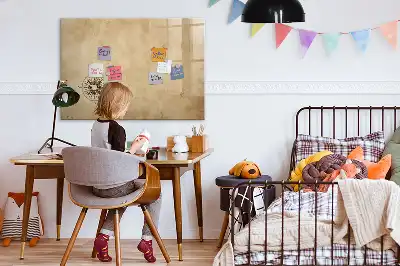 Beschrijfbaar glazen magneetbord met design