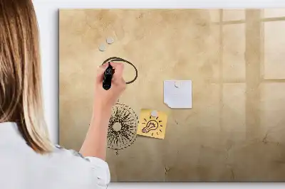 Beschrijfbaar glazen magneetbord met design