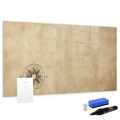 Beschrijfbaar glazen magneetbord met design