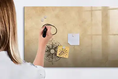 Beschrijfbaar glazen magneetbord met design