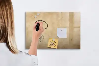Beschrijfbaar glazen magneetbord met design
