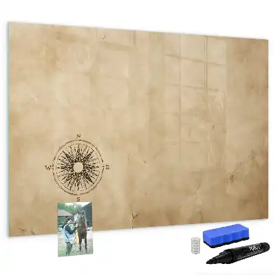 Beschrijfbaar glazen magneetbord met design
