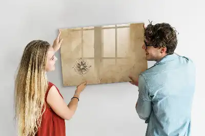 Beschrijfbaar glazen magneetbord met design