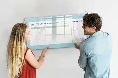 Magnetisch glazen memobord voor maaltijdplanning geschikt voor notities en foto's