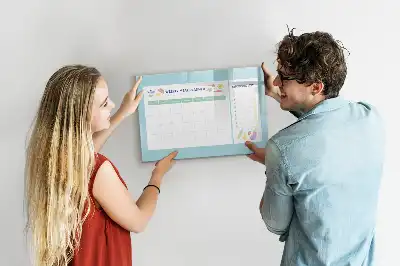 Magnetisch glazen memobord voor maaltijdplanning geschikt voor notities en foto's