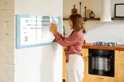 Glazen maaltijdplanner beschrijfbaar magneetbord met design