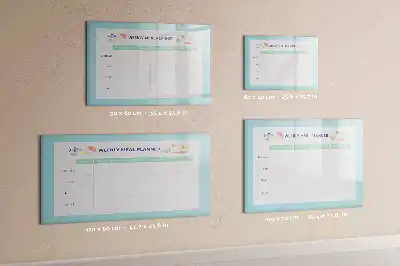 Glazen maaltijdplanner beschrijfbaar magneetbord met design
