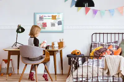 Glazen maaltijdplanner beschrijfbaar magneetbord met design