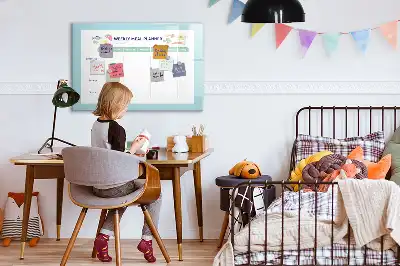 Glazen maaltijdplanner beschrijfbaar magneetbord met design