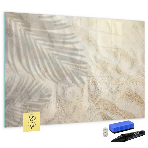 Beschrijfbaar glazen magneetbord met design Schaduw op het zand