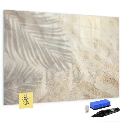 Beschrijfbaar glazen magneetbord met design Schaduw op het zand