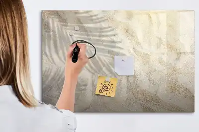 Beschrijfbaar glazen magneetbord met design Schaduw op het zand