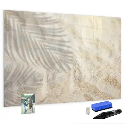 Beschrijfbaar glazen magneetbord met design Schaduw op het zand