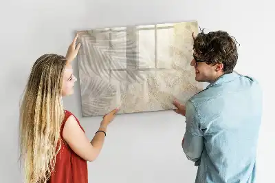 Beschrijfbaar glazen magneetbord met design Schaduw op het zand