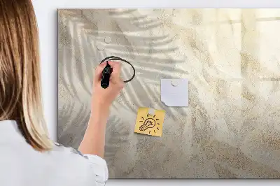 Beschrijfbaar glazen magneetbord met design Schaduw op het zand