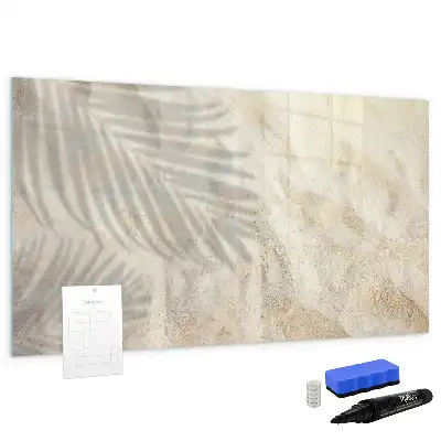 Beschrijfbaar glazen magneetbord met design Schaduw op het zand
