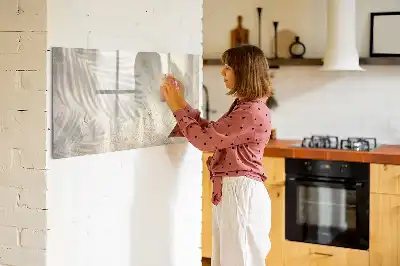 Beschrijfbaar glazen magneetbord met design Schaduw op het zand