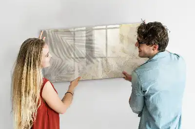 Beschrijfbaar glazen magneetbord met design Schaduw op het zand