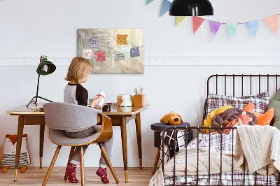 Beschrijfbaar glazen magneetbord met design Schaduw op het zand