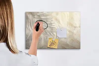 Beschrijfbaar glazen magneetbord met design Schaduw op het zand