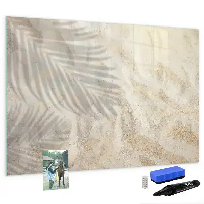 Beschrijfbaar glazen magneetbord met design Schaduw op het zand