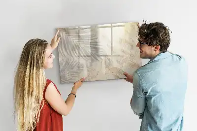 Beschrijfbaar glazen magneetbord met design Schaduw op het zand
