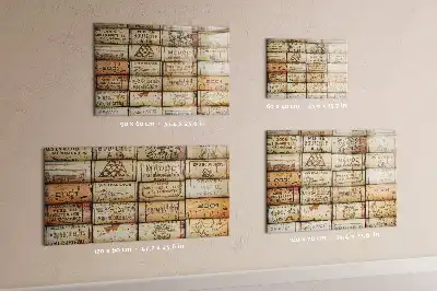 Glazen magneetbord beschrijfbaar met design wijnkurken