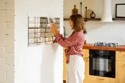 Glazen magneetbord beschrijfbaar met design wijnkurken