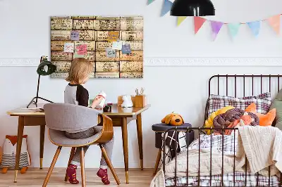 Glazen magneetbord beschrijfbaar met design wijnkurken
