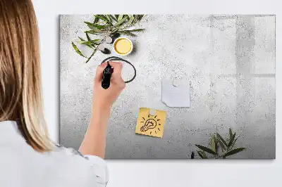 Beschrijfbaar glazen magneetbord met minimalistisch olijfontwerp