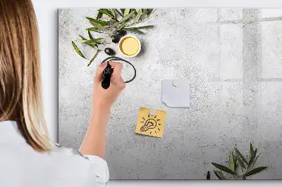 Beschrijfbaar glazen magneetbord met minimalistisch olijfontwerp