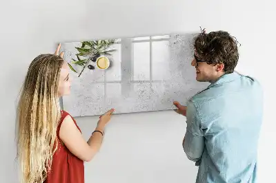 Beschrijfbaar glazen magneetbord met minimalistisch olijfontwerp