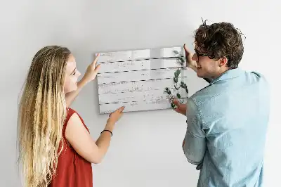 Glazen magneetbord met design beschrijfbaar met houten planken