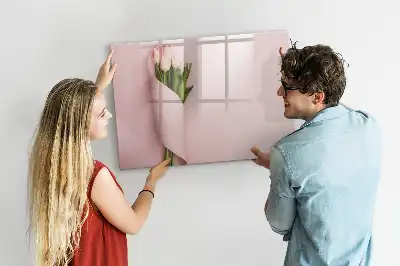 Magnetisch glazen schrijfbord Boeket bloemen voor notities en foto's