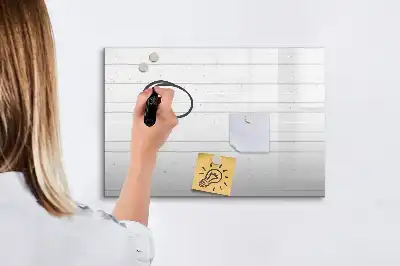 Magnetisch glazen memobord met houten panelenpatroon