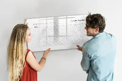 Glazen magneetbord beschrijfbare gewoonte-tracker met design
