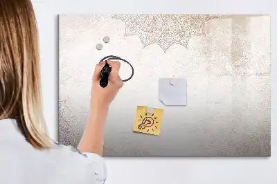 Magnetisch glazen schrijfbord voor notities en foto's met decoratief patroon