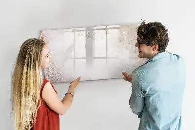Magnetisch glazen schrijfbord voor notities en foto's met decoratief patroon