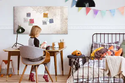 Magnetisch glazen schrijfbord voor notities en foto's met decoratief patroon