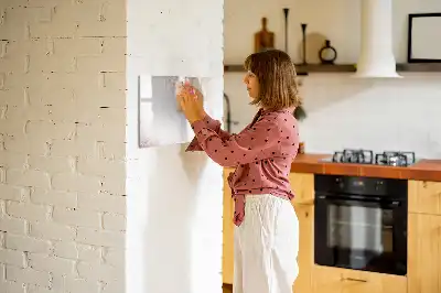 Magnetisch glazen schrijfbord voor notities en foto's met decoratief patroon