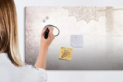 Magnetisch glazen schrijfbord voor notities en foto's met decoratief patroon