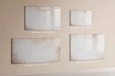 Magnetisch glazen schrijfbord voor notities en foto's met decoratief patroon