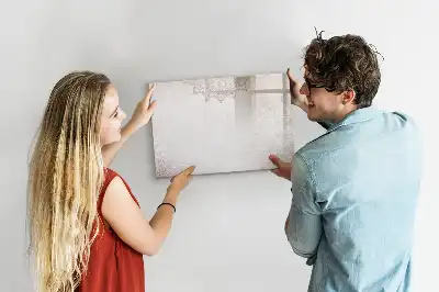 Magnetisch glazen schrijfbord voor notities en foto's met decoratief patroon