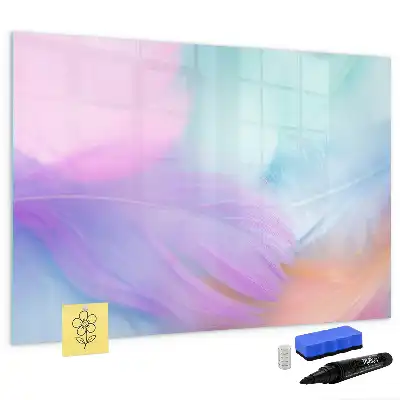 Magnetisch glazen schrijfbord voor notities en foto's met kleurrijke pennen