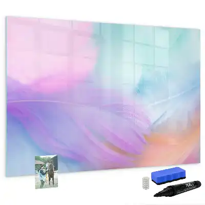 Magnetisch glazen schrijfbord voor notities en foto's met kleurrijke pennen